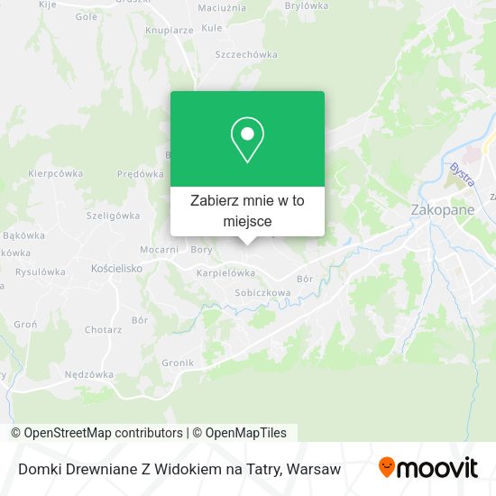 Mapa Domki Drewniane Z Widokiem na Tatry