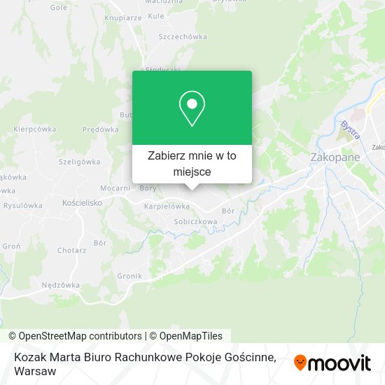 Mapa Kozak Marta Biuro Rachunkowe Pokoje Gościnne