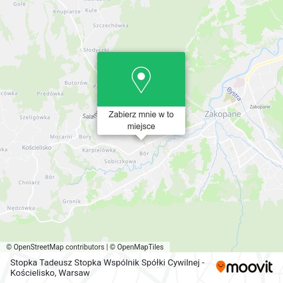 Mapa Stopka Tadeusz Stopka Wspólnik Spółki Cywilnej - Kościelisko