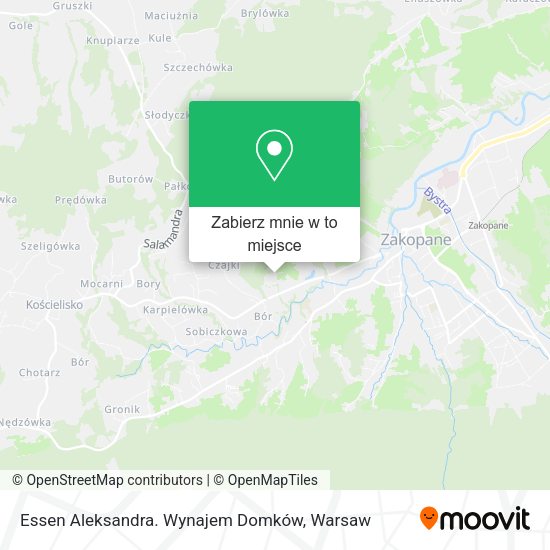 Mapa Essen Aleksandra. Wynajem Domków