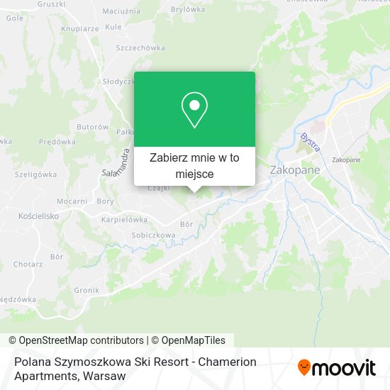 Mapa Polana Szymoszkowa Ski Resort - Chamerion Apartments