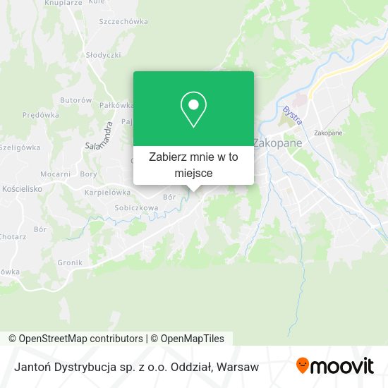 Mapa Jantoń Dystrybucja sp. z o.o. Oddział