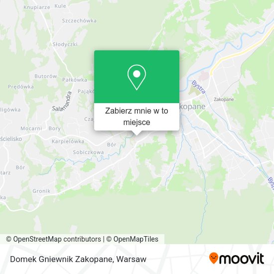 Mapa Domek Gniewnik Zakopane