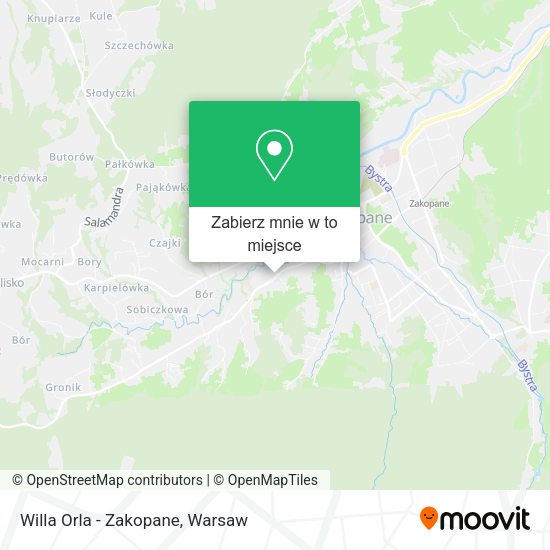 Mapa Willa Orla - Zakopane