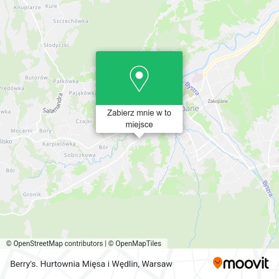 Mapa Berry's. Hurtownia Mięsa i Wędlin