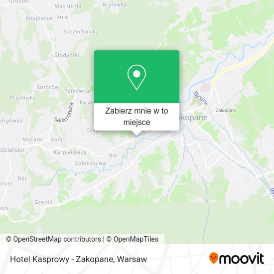 Mapa Hotel Kasprowy - Zakopane