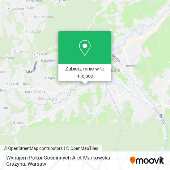 Mapa Wynajem Pokoi Gościnnych Arct-Markowska Grażyna