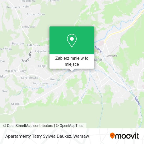 Mapa Apartamenty Tatry Sylwia Dauksz