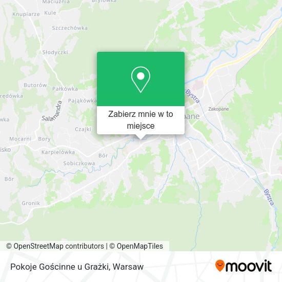 Mapa Pokoje Gościnne u Grażki