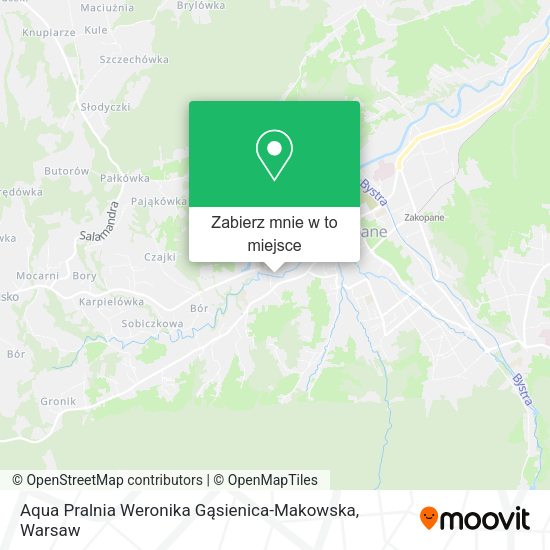 Mapa Aqua Pralnia Weronika Gąsienica-Makowska