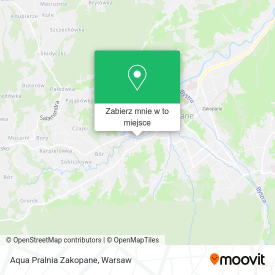 Mapa Aqua Pralnia Zakopane