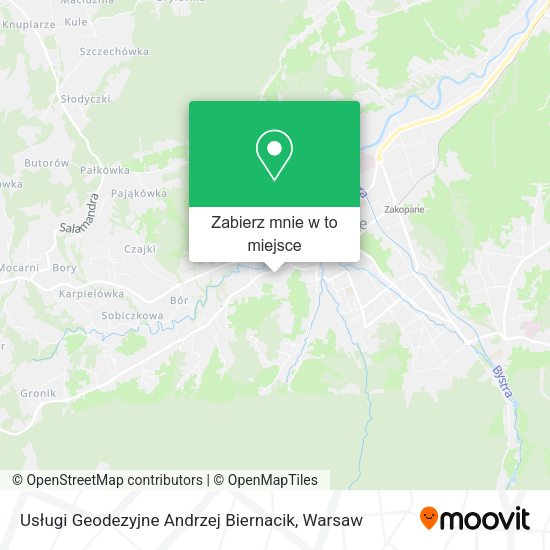 Mapa Usługi Geodezyjne Andrzej Biernacik