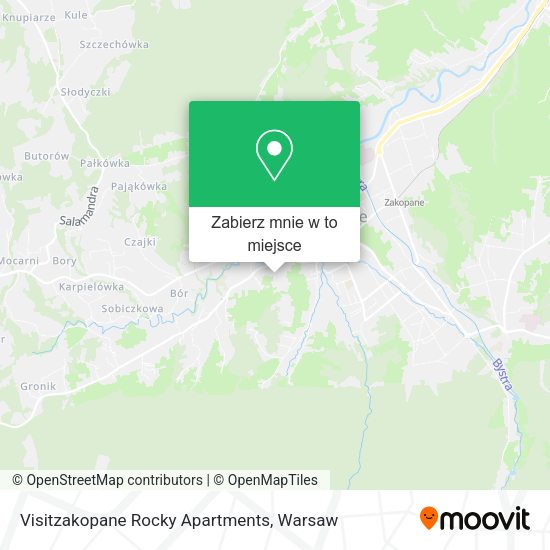 Mapa Visitzakopane Rocky Apartments