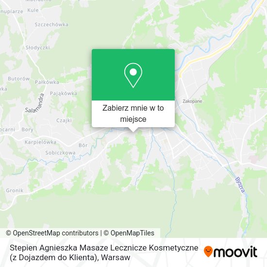 Mapa Stepien Agnieszka Masaze Lecznicze Kosmetyczne (z Dojazdem do Klienta)