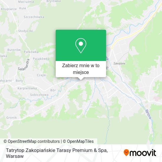 Mapa Tatrytop Zakopiańskie Tarasy Premium & Spa