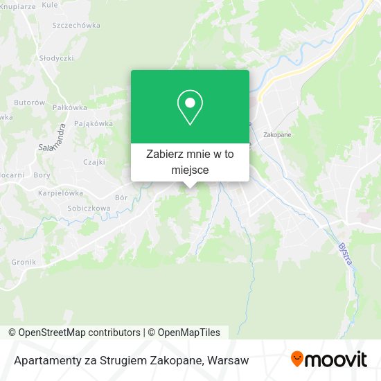 Mapa Apartamenty za Strugiem Zakopane