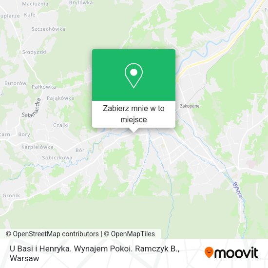 Mapa U Basi i Henryka. Wynajem Pokoi. Ramczyk B.