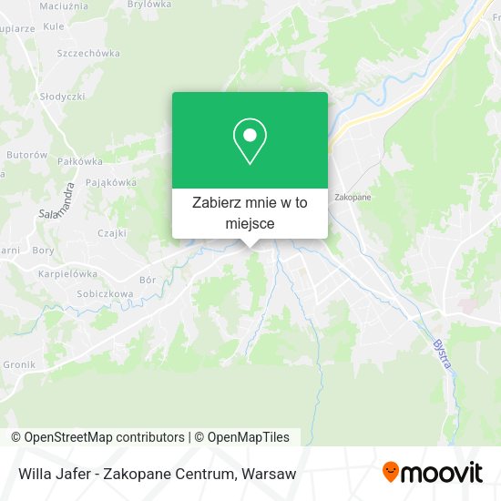 Mapa Willa Jafer - Zakopane Centrum