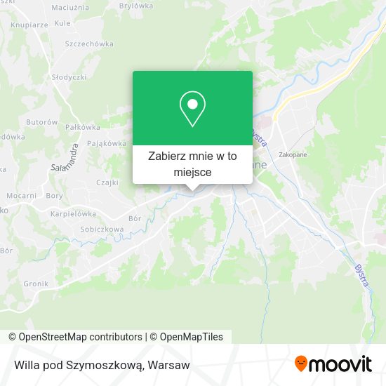 Mapa Willa pod Szymoszkową