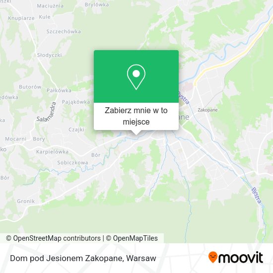 Mapa Dom pod Jesionem Zakopane