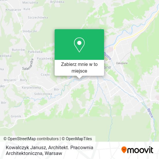 Mapa Kowalczyk Janusz, Architekt. Pracownia Architektoniczna