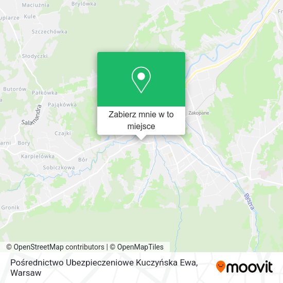 Mapa Pośrednictwo Ubezpieczeniowe Kuczyńska Ewa