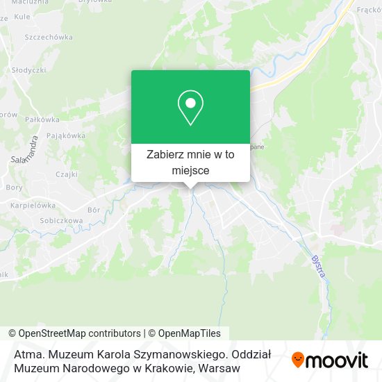 Mapa Atma. Muzeum Karola Szymanowskiego. Oddział Muzeum Narodowego w Krakowie