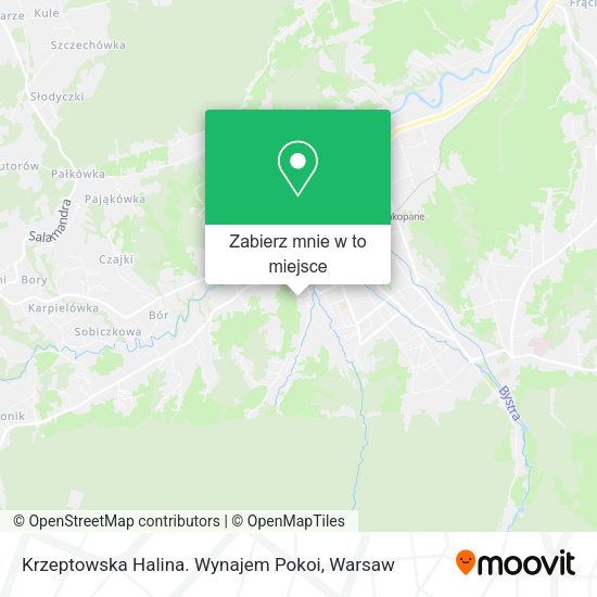 Mapa Krzeptowska Halina. Wynajem Pokoi