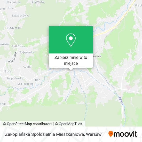 Mapa Zakopiańska Spółdzielnia Mieszkaniowa