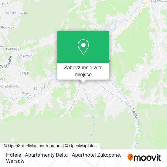 Mapa Hotele i Apartamenty Delta - Aparthotel Zakopane