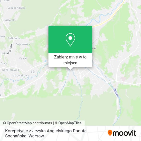 Mapa Korepetycje z Języka Angielskiego Danuta Sochańska