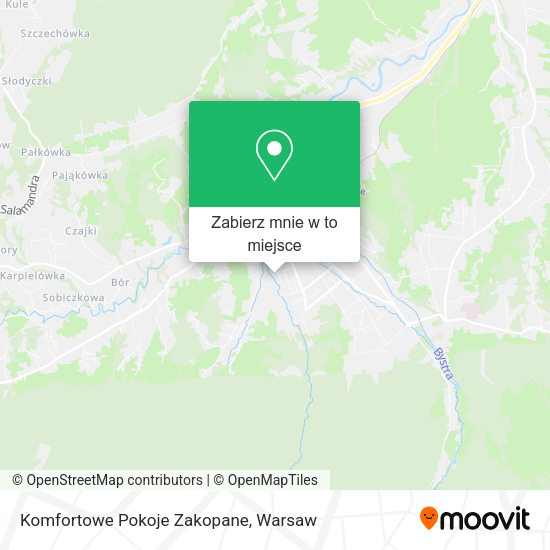 Mapa Komfortowe Pokoje Zakopane