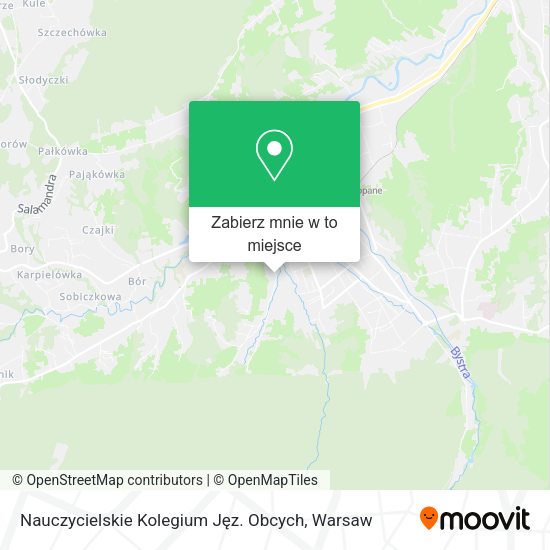 Mapa Nauczycielskie Kolegium Jęz. Obcych