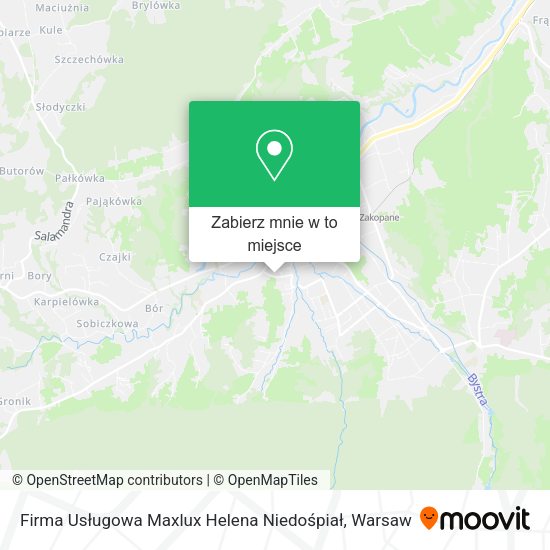 Mapa Firma Usługowa Maxlux Helena Niedośpiał