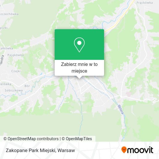 Mapa Zakopane Park Miejski