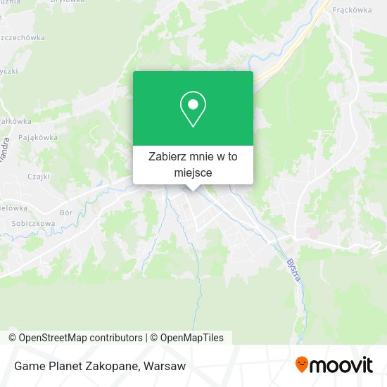 Mapa Game Planet Zakopane