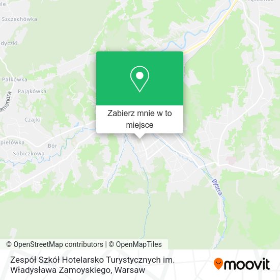 Mapa Zespół Szkół Hotelarsko Turystycznych im. Władysława Zamoyskiego