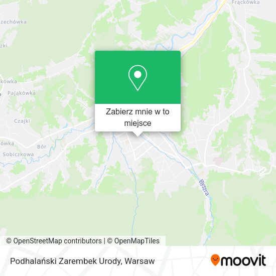 Mapa Podhalański Zarembek Urody