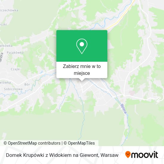 Mapa Domek Krupówki z Widokiem na Giewont