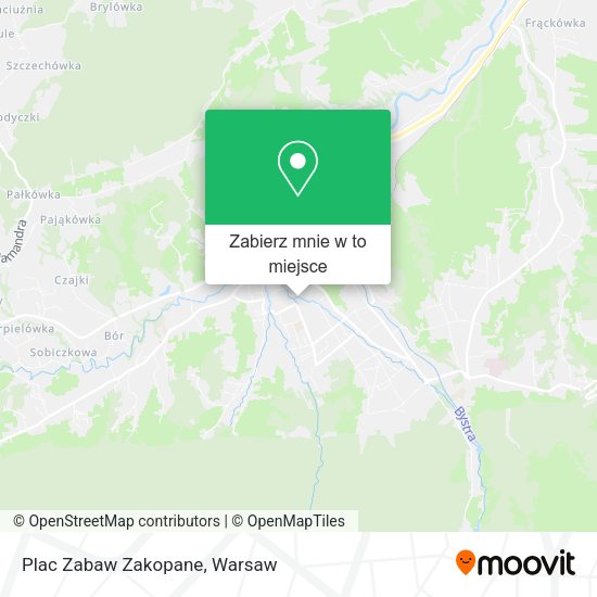 Mapa Plac Zabaw Zakopane