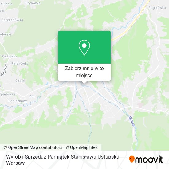 Mapa Wyrób i Sprzedaż Pamiątek Stanisława Ustupska