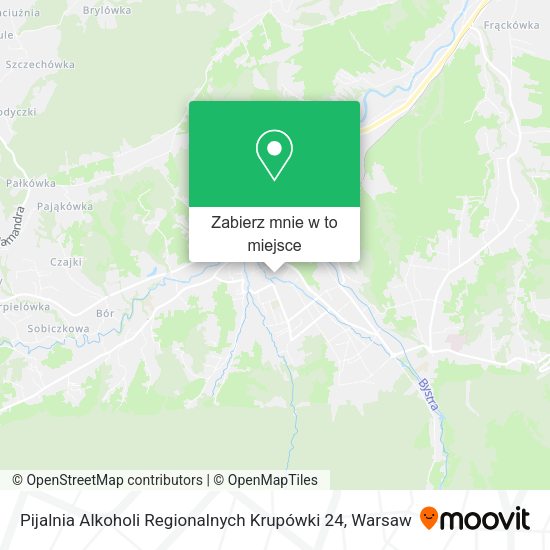 Mapa Pijalnia Alkoholi Regionalnych Krupówki 24