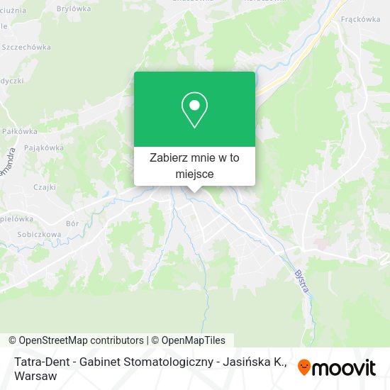 Mapa Tatra-Dent - Gabinet Stomatologiczny - Jasińska K.