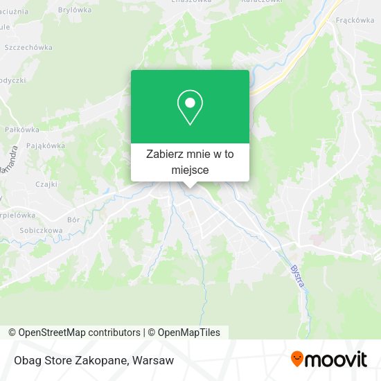 Mapa Obag Store Zakopane