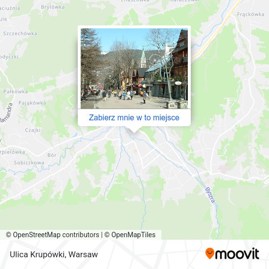 Mapa Ulica Krupówki