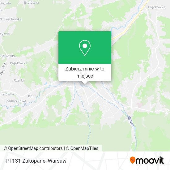 Mapa Pl 131 Zakopane