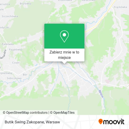 Mapa Butik Swing Zakopane