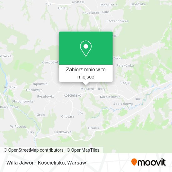 Mapa Willa Jawor - Kościelisko