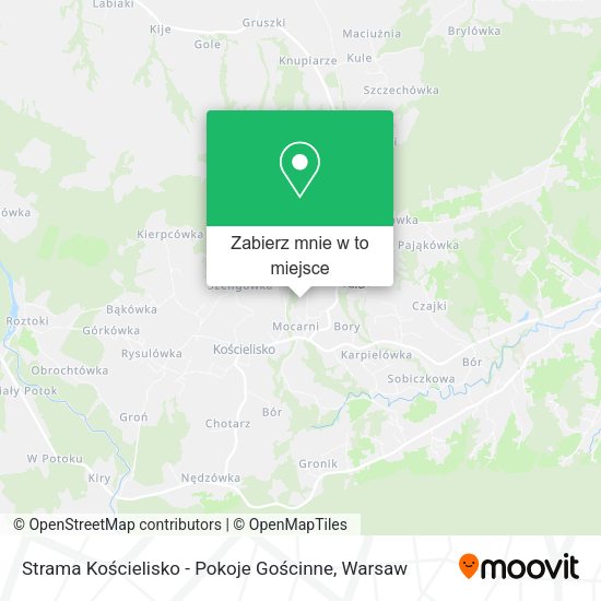 Mapa Strama Kościelisko - Pokoje Gościnne