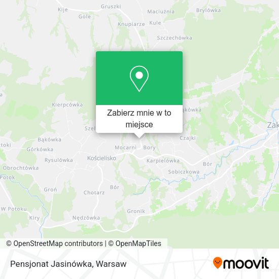 Mapa Pensjonat Jasinówka